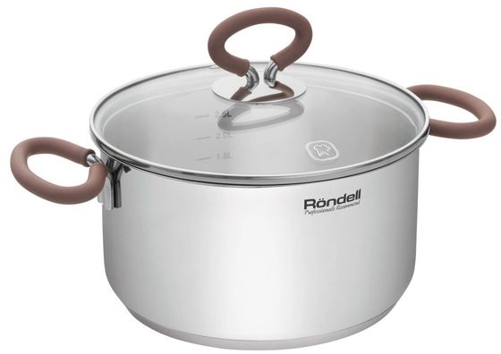 Кастрюля Rondell RDS-1599 3,1л стек.кр серебристый