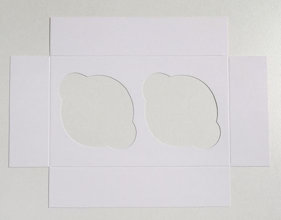 !09 НАБОР 5 ШТУК - Коробка для капкейков (на 2 шт.) «Для любимых» 10 х 16 х 10 см.