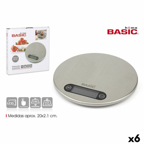 кухонные весы Basic Home Серебристый 20 x 2,1 cm (6 штук)