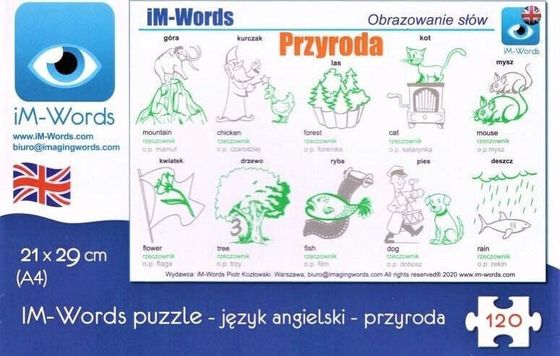 iM-Words Puzzle 120 Angielski - Przyroda