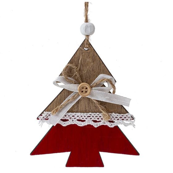 Изделие декоративное подвесное &quot;Ангел/Ёлка/Звезда&quot;, L9 W1 H11,5 см, 3в.
