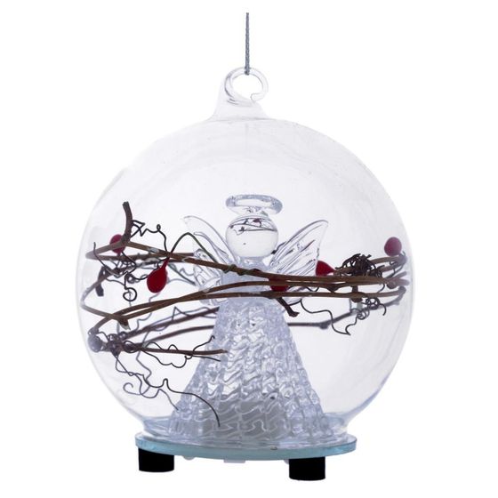 Украшение новогоднее "Ангел" с подсветкой , D 10 см, L10 W10 H10 см