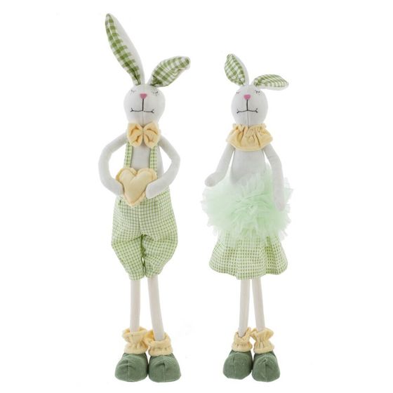 Игрушка набивная &quot;Заяц/Зайка&quot;, L13 W9 H53 см, 2в.