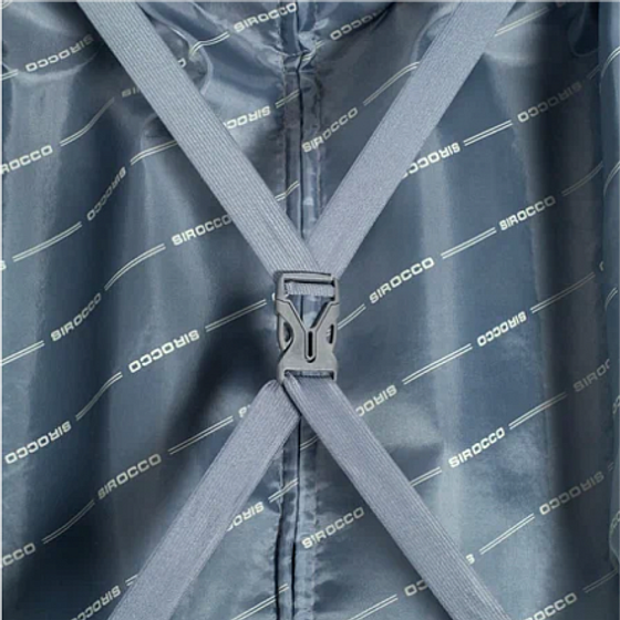 Чемодан TOPAZ синий M ABS с накладными углами