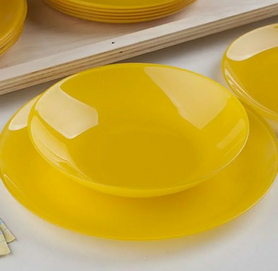 Тарелка обеденная АМБИАНТЭ ЙЕЛЛОУ 25см