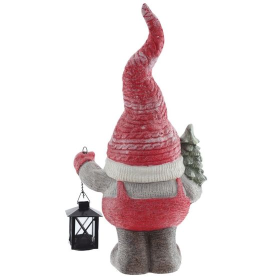 Фигурка декоративная "Гном" (с подсвечником), L27 W17 H51 см, 2в.