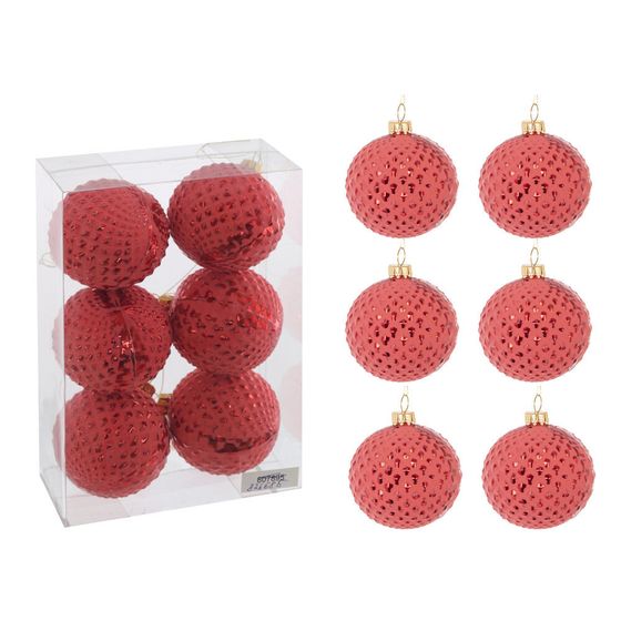 Набор из 6шт Украшение новогоднее &quot;Шар&quot;, D6 см, L18 W11,5 H6 см