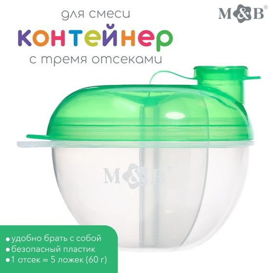 Контейнер для смеси с дозатором, зелёный