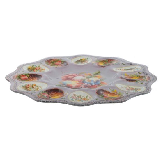 Тарелка для 12-ти яиц, L28 W28 H1 см