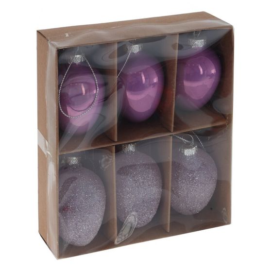 Набор из 6-ти изделий декоративных подвесных &quot;Яйцо пасхальное&quot; (4*5), L13 W15,5 H4 см