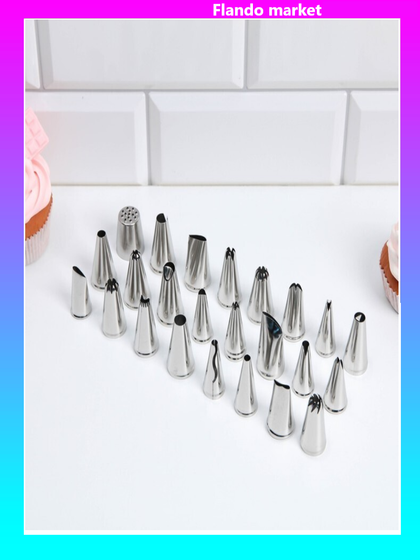 !09 Набор кондитерских насадок «Пряничный домик», 15.8 х 9.4 см, 24 шт