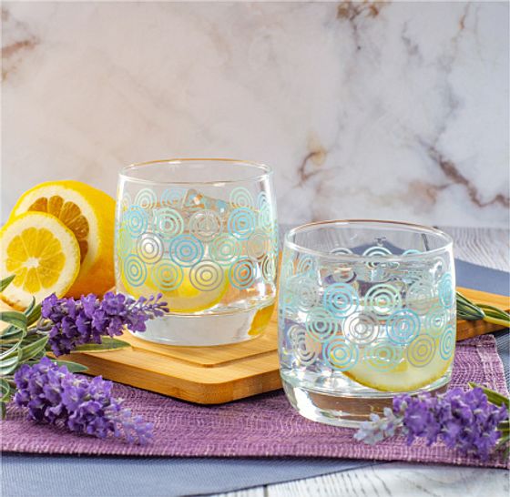 Набор стаканов ФРАНЦУЗСКИЙ РЕСТОРАНЧИК КРУГИ 6шт 310мл низкий