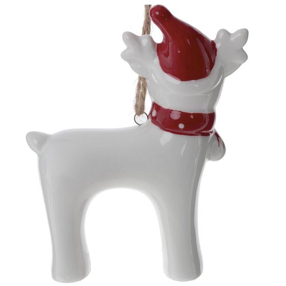 Фигурка декоративная подвесная &quot;Олень&quot;, L8 W3 H11,5 см, 4в.