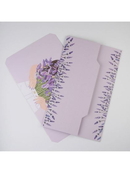 !09 Коробка подарочная складная, упаковка, «Лаванда», 26 х 26 х 8 см.