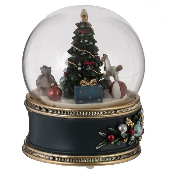 Фигурка декоративная &quot;Рождество&quot; в стекл шаре (муз, движ, ААх3,н/п), L11 W11 H14 см