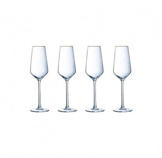 Набор фужеров для шампанского ULTIME BORD OR 4шт 230мл