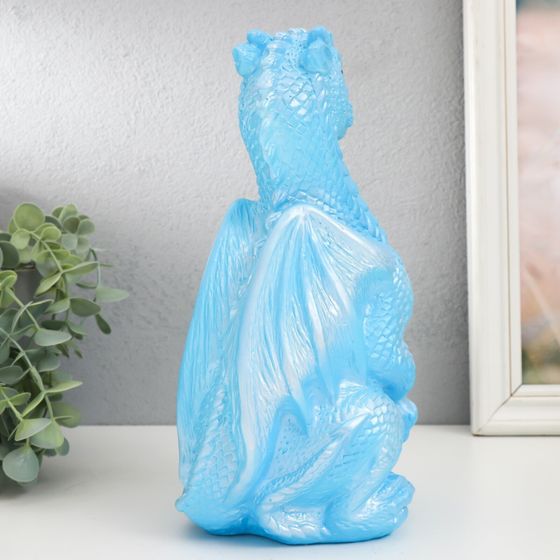 !09 Фигурка &quot;Дракон&quot; 25,5х12х13 см, цвет голубой