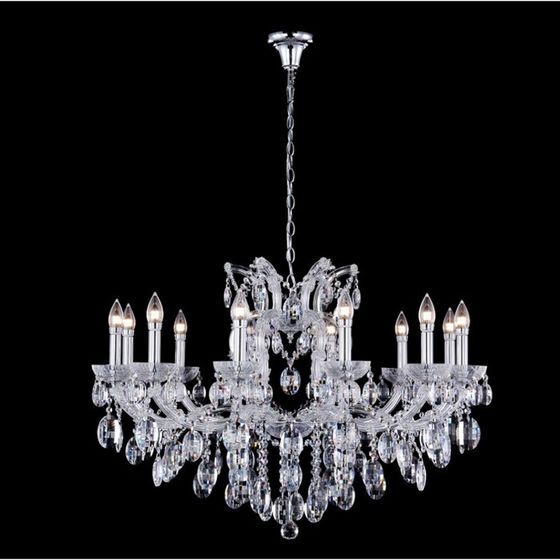 Люстра Crystal Lux, Hollywood 2010/312, E14, 12х40 Вт, 65х90х90 см, цвет хром