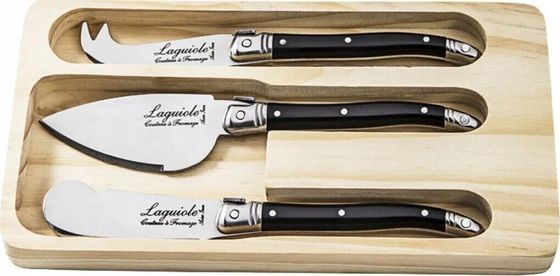 Laguiole Tradition Cheese knives Laguiole Black SET 3 SdV