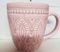 !09 Кружка "Узор" 350 мл каменный фарфор цвет розовый