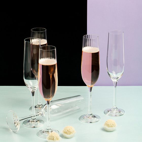 Набор бокалов для шампанского WATERFALL 6шт 190мл