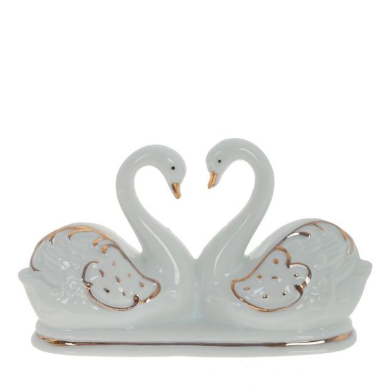Фигурка декоративная &quot;Лебеди&quot;, Д14 Ш4,5 В8,5 см