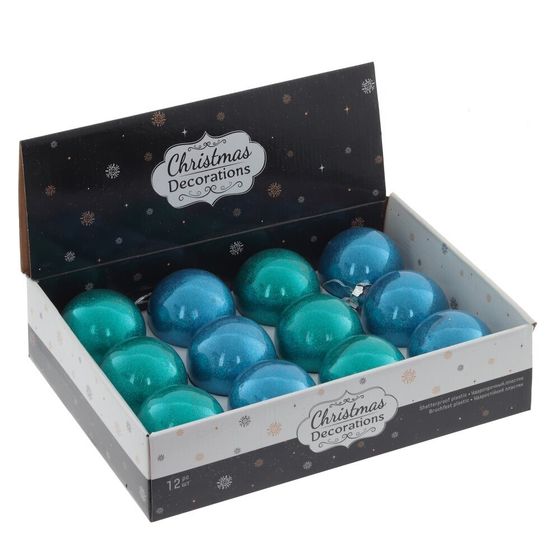 Набор из 12шт Украшение новогоднее &quot;Шар&quot;, D 10 см, L44 W34 H10,5 см