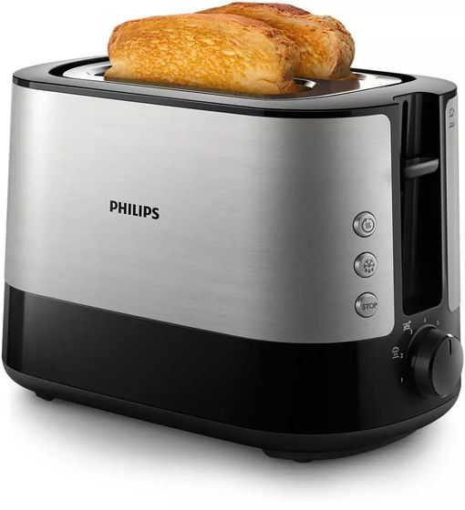 Тостер Philips HD2635/90 950Вт серебристый/черный
