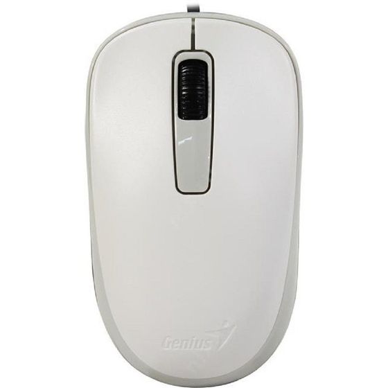 Мышь Genius DX-125 белый оптическая проводная (1200dpi) (31010011401)