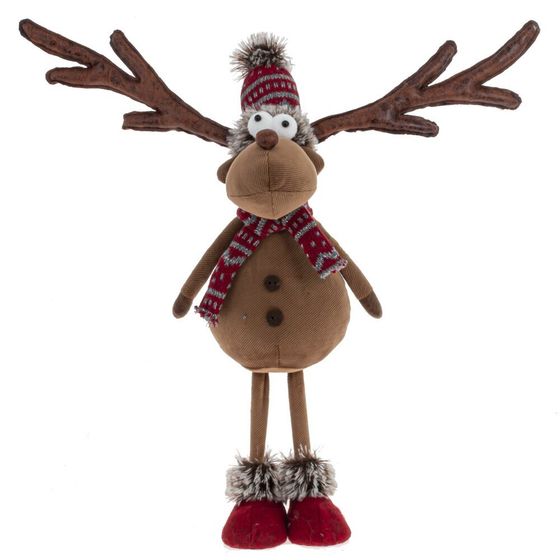 Игрушка набивная &quot;Олень&quot; (телескоп ноги), L22 W20 H88/35 см, 2в.