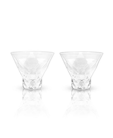 Raye Gem Crystal Martini Glasses, Set of 2, 7.5 Oz