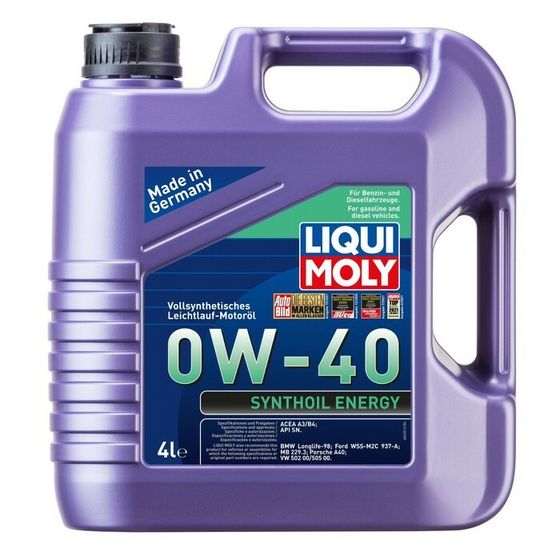 Масло моторное LiquiMoly Synthoil Energy 0W-40 SN A3/B4, синтетическое, 4 л