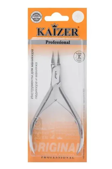 !09 Кусачки педикюрные/маникюрные, двухпружинные, заводская заточка, серебро