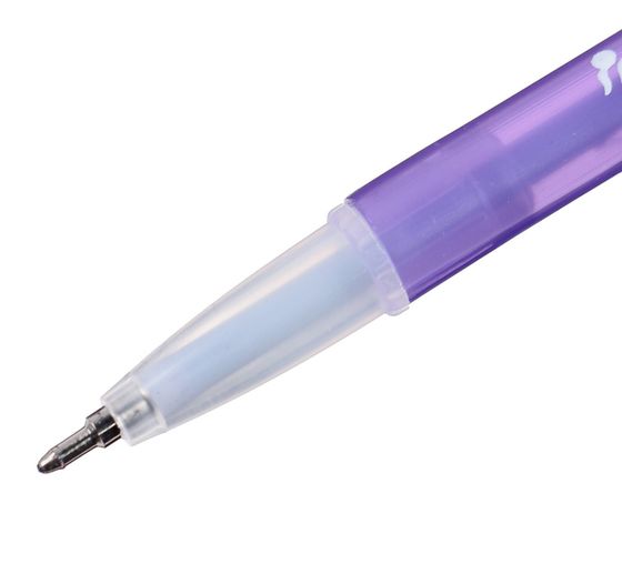 !09 Ручка шариковая (набор 20 штук) 0.5 мм, стержень синий, корпус с рисунком, цветная, тонированная, МИКС