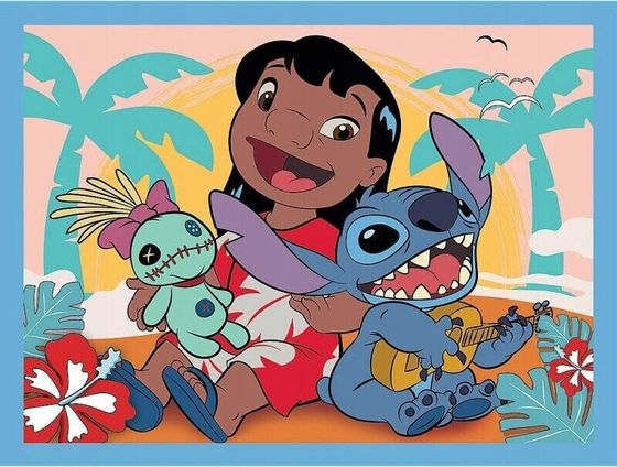 Trefl Puzzle 2w1 + memos Wesoły dzień Lilo i Stitch 93585 TREFL