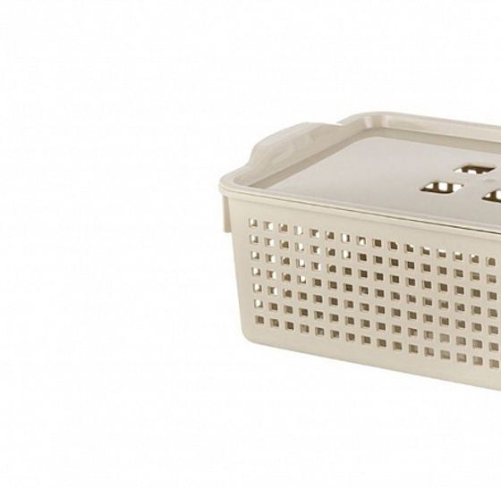 Корзинка ЛОФТ 3.8л с крышкой латте