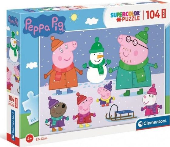 Пазл Clementoni 104 детали Макси Свинка Пеппа. Свинка Пеппа 23752