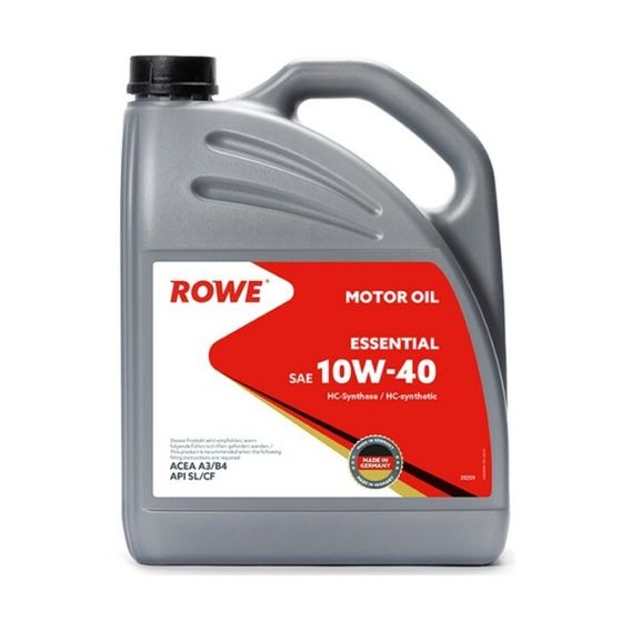 Масло моторное Rowe 10/40 Essential A3/B4, SL/CF, синтетическое, 5 л