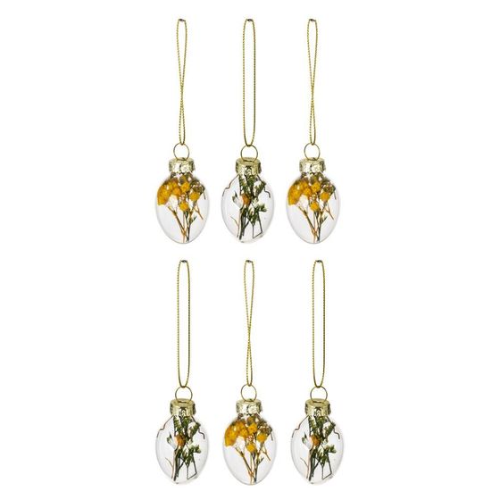 Набор из 6-ти изделий декоративных подвесных &quot;Яйцо пасхальное&quot; (3*5,5), L12 W11 H3,5 см