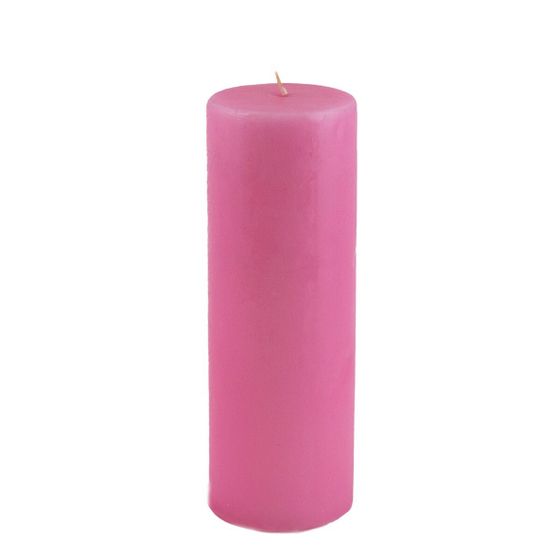!09 Набор свечей 2 штуки - Свеча цветная парафиновая 4x4x19 cм. цвет розовый