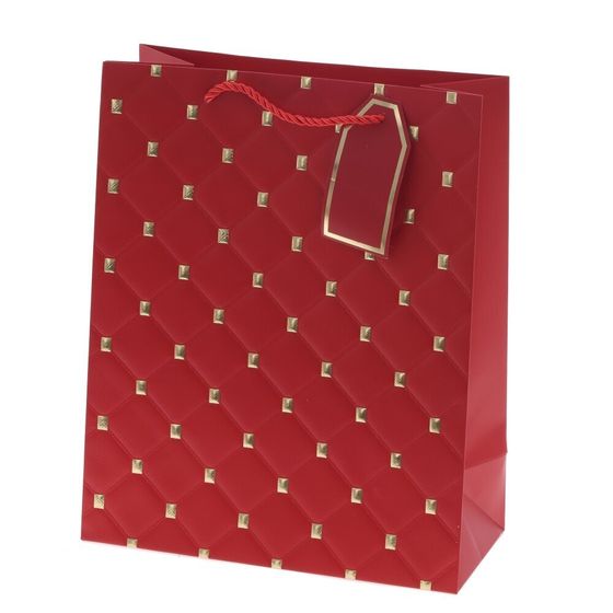 Пакет подарочный (бумага 210г/м2, блок 12шт), L26 W12 H32 см, 8в.