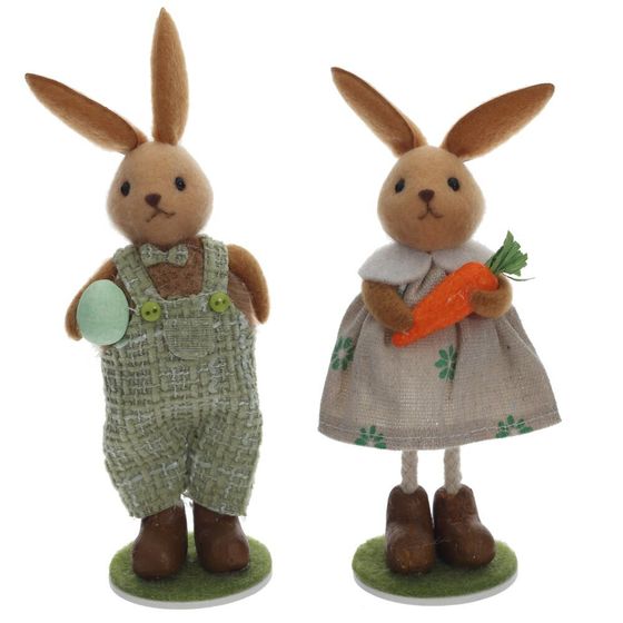 Фигурка декоративная &quot;Зайка&quot; (блок 12шт), L7 W4,5 H16 см, 2в.