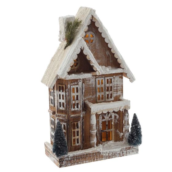 Изделие декоративное &quot;Домик&quot; с подсветкой (2хАА, н/п), L30 W16 H49 см,