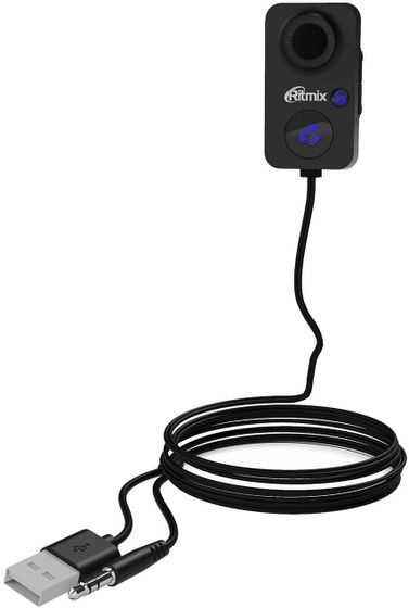 Автомобильный FM-модулятор Ritmix BTR-100 черный BT
