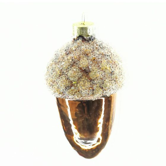 Украшение новогоднее "Желудь", L5,5 W5,5 H10 см, 2в.