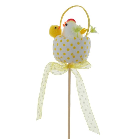 Изделие декоративное (вставка) &quot;Яйцо пасхальное&quot; (4*7) (блок 12 шт), L5 W5 H26 см, 4в.