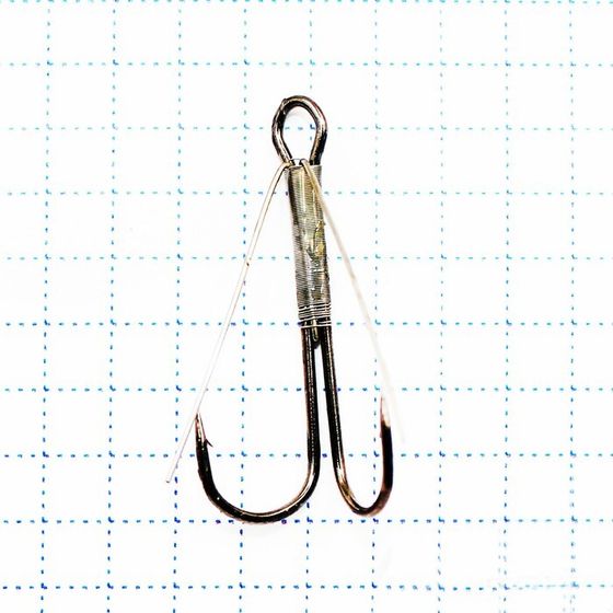 Крючок KOI WEEDLESS DOUBLE HOOK, размер 4 INT, цвет BN, двойник незацепляйка, 5 шт.