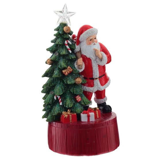 Фигурка декоративная с музыкой "Новый год" (3xLR44, прилаг.), L12 W11 H22,5 см, 1 штука, дизайн микс