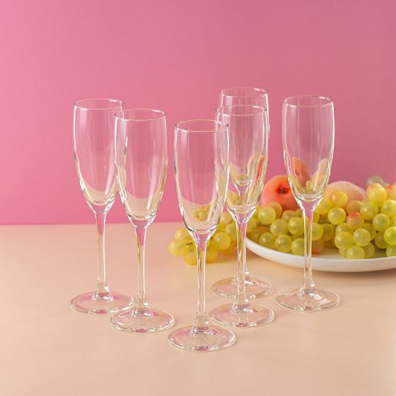 Набор фужеров (бокалов) для шампанского СИГНАТЮР (ЭТАЛОН) 6шт 170мл