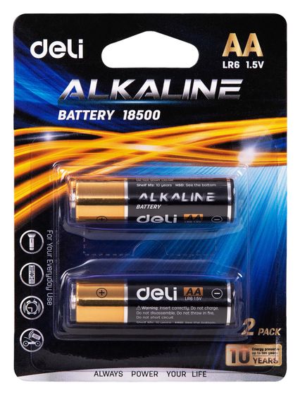 Батарейка Deli E18500 LR6 (AA) блистер 2шт